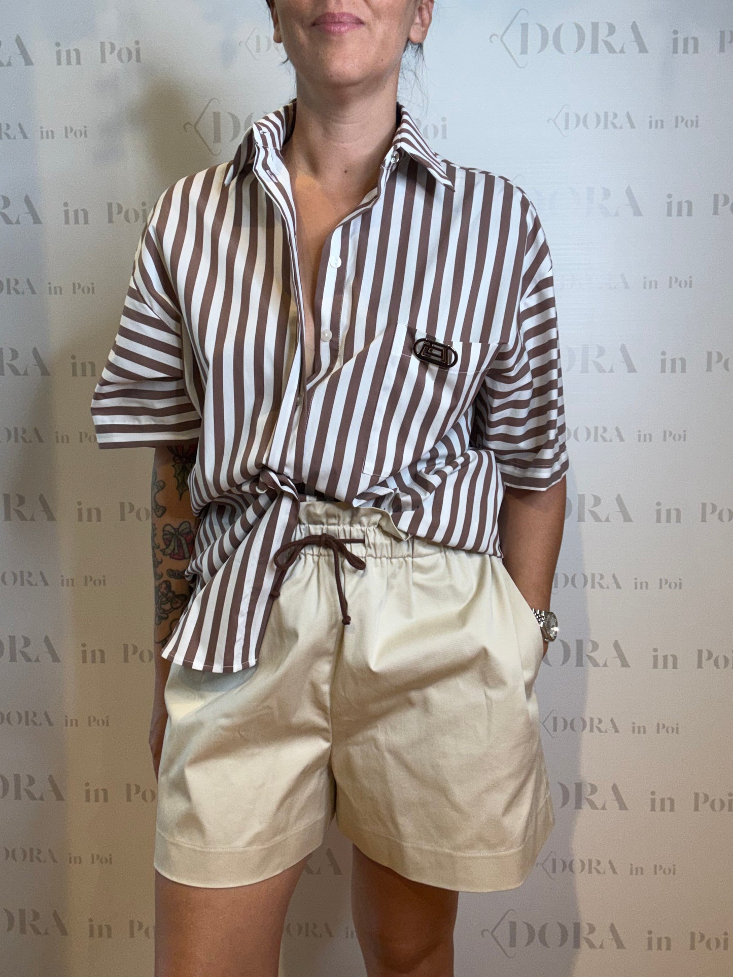 CAMICIA OVER RIGHE MORO,JIJIL.