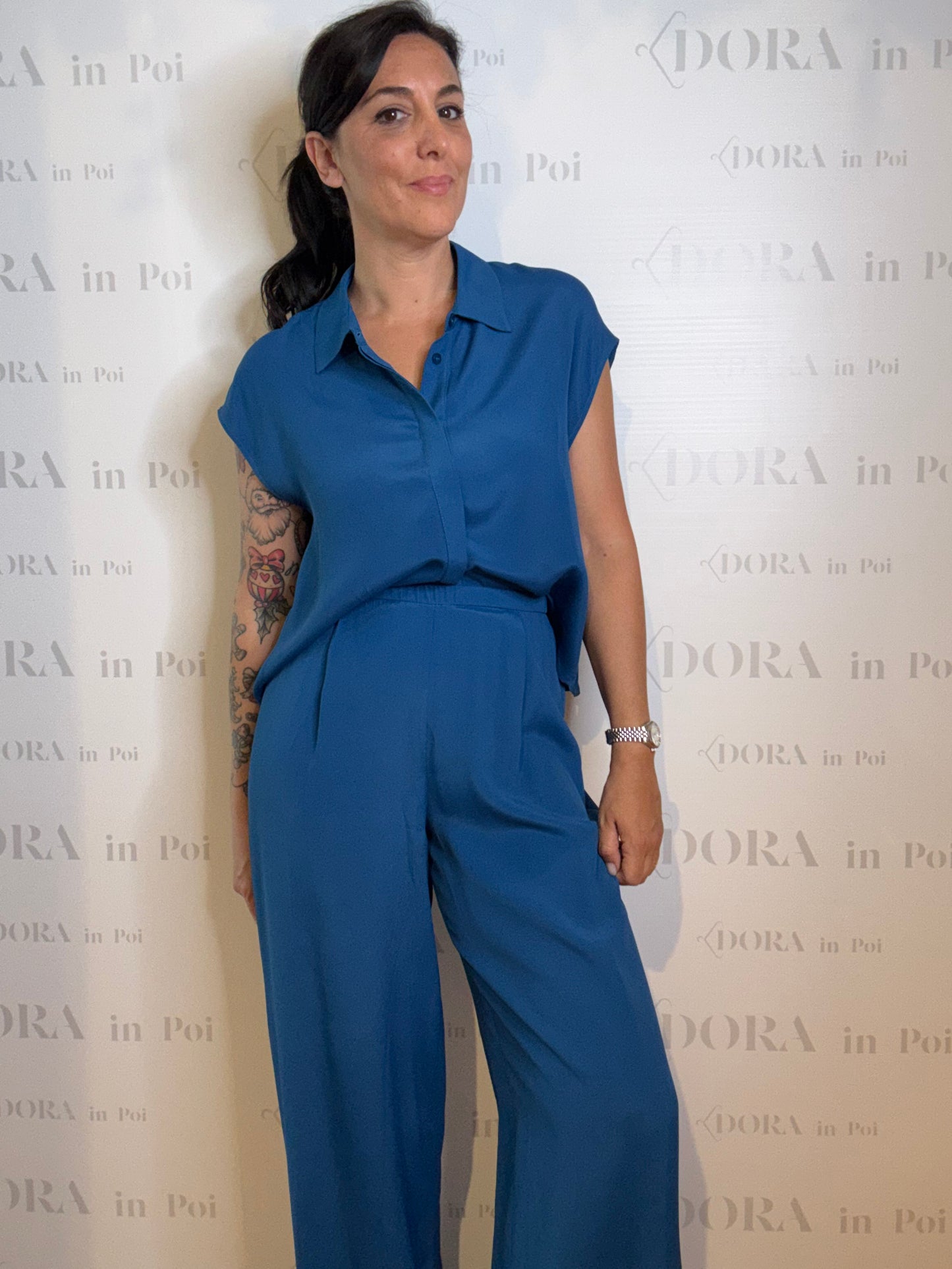 PANTALONI AMPI IN MISTO SETA,SO ALLURE.