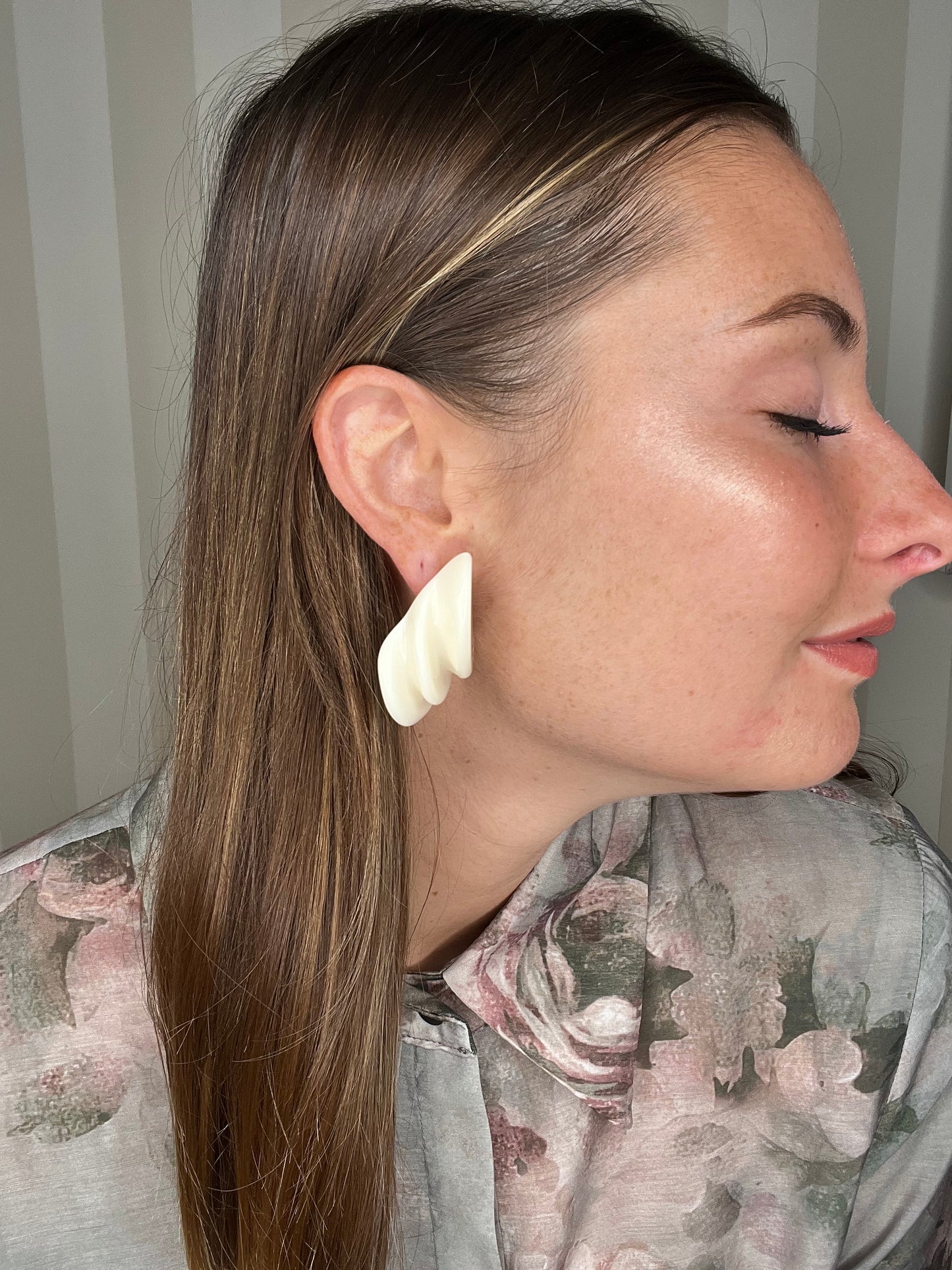 ORECCHINI AMY A VENTAGLIO IN RESINA,NALÌ