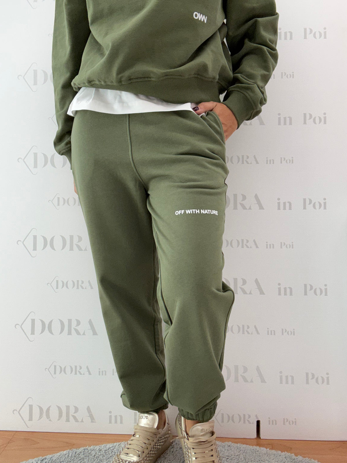 PANTALONE JOGGER DUSTY SAGE,OWN.