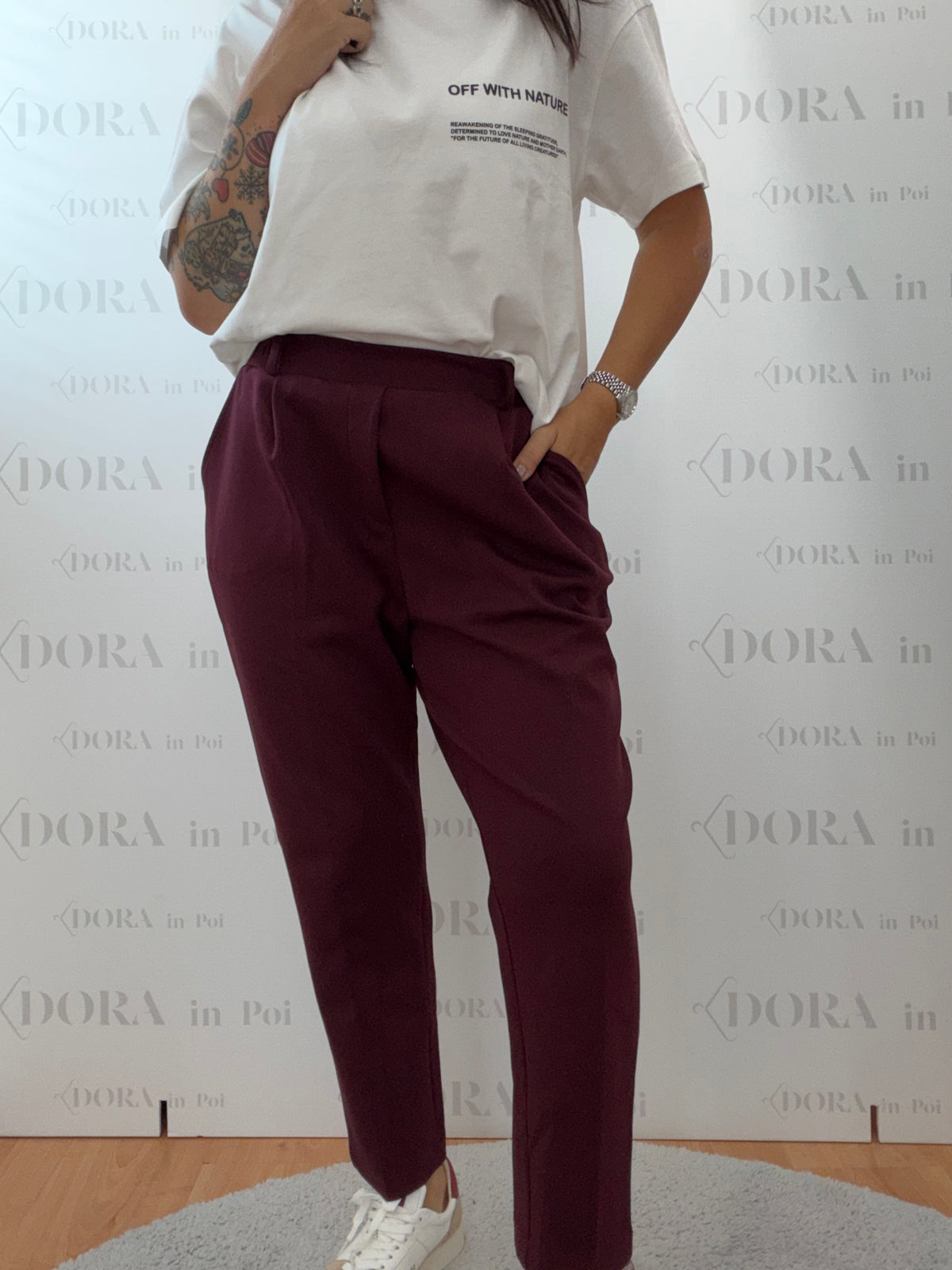 Pantalone bordeaux,OWN.