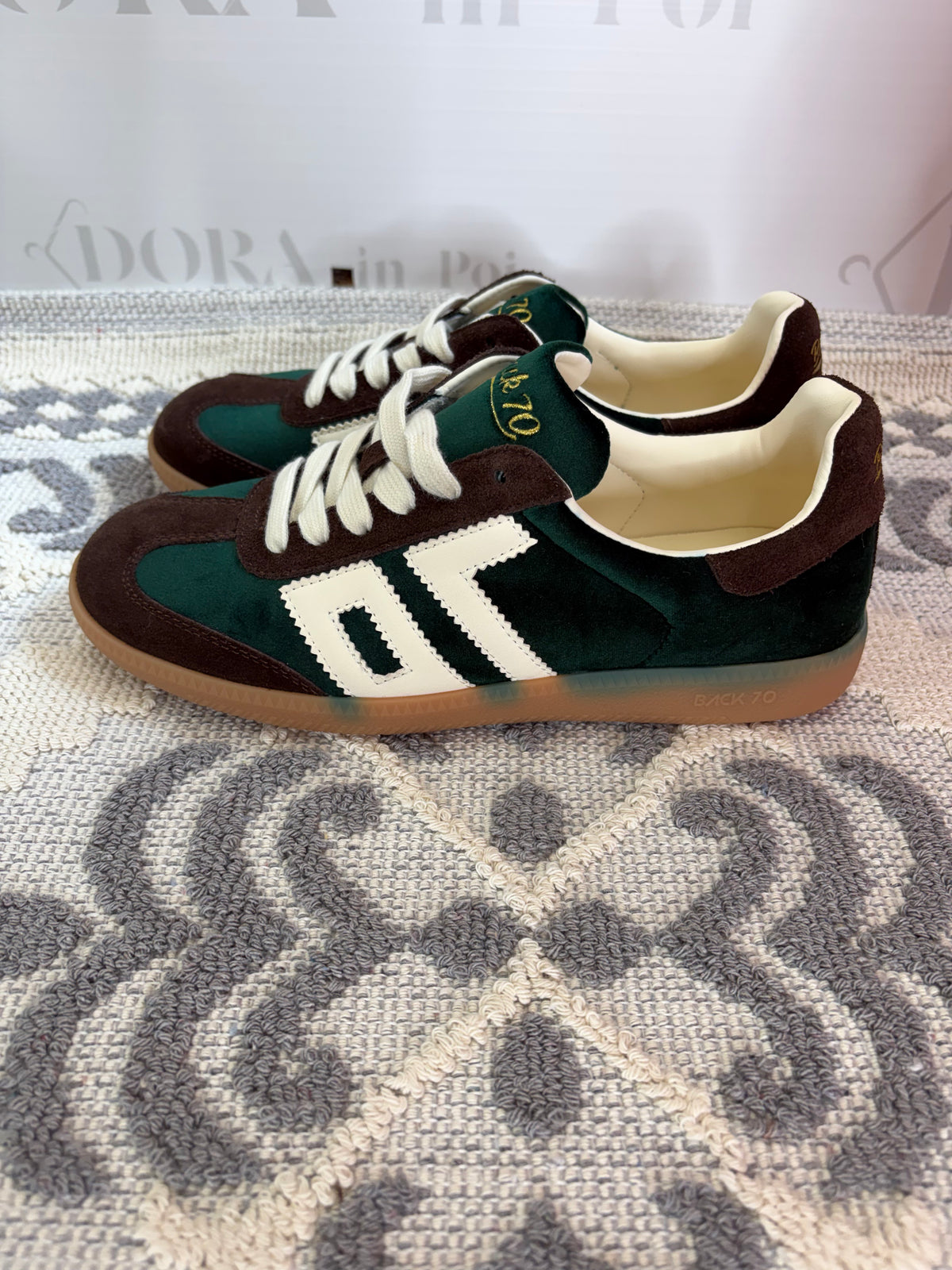 Sneakers verde e marrone,BACK 70.