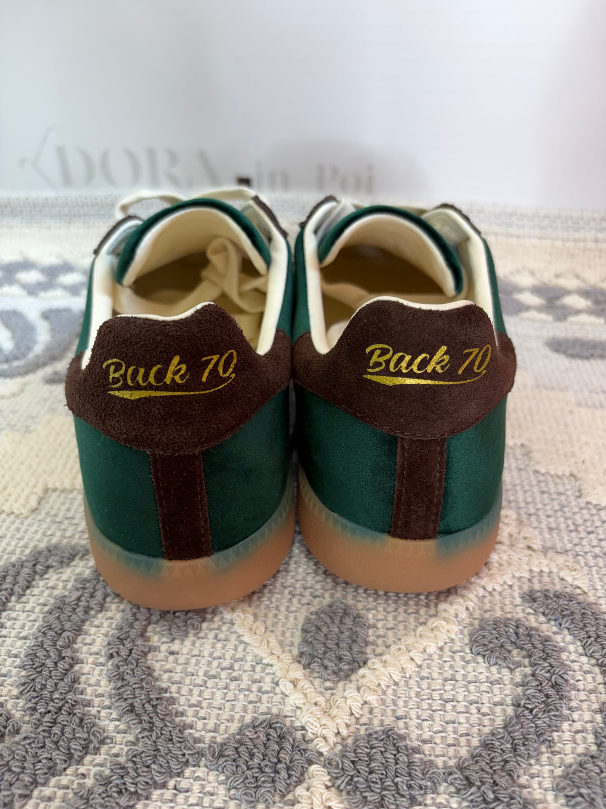 Sneakers verde e marrone,BACK 70.