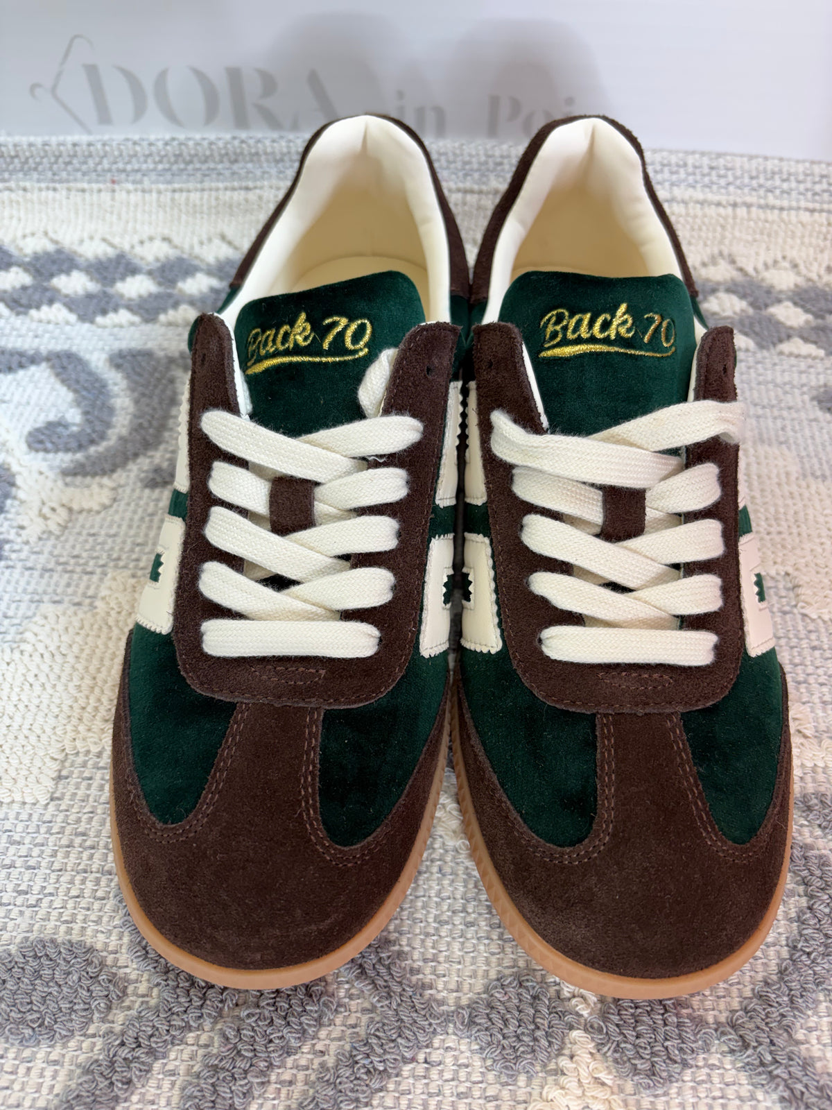 Sneakers verde e marrone,BACK 70.