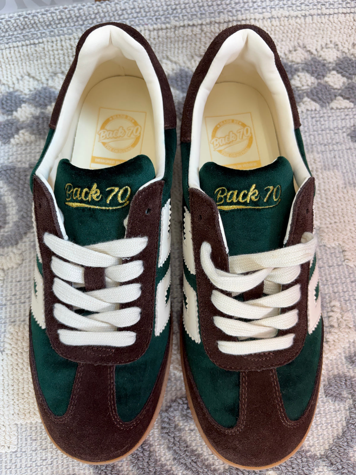 Sneakers verde e marrone,BACK 70.