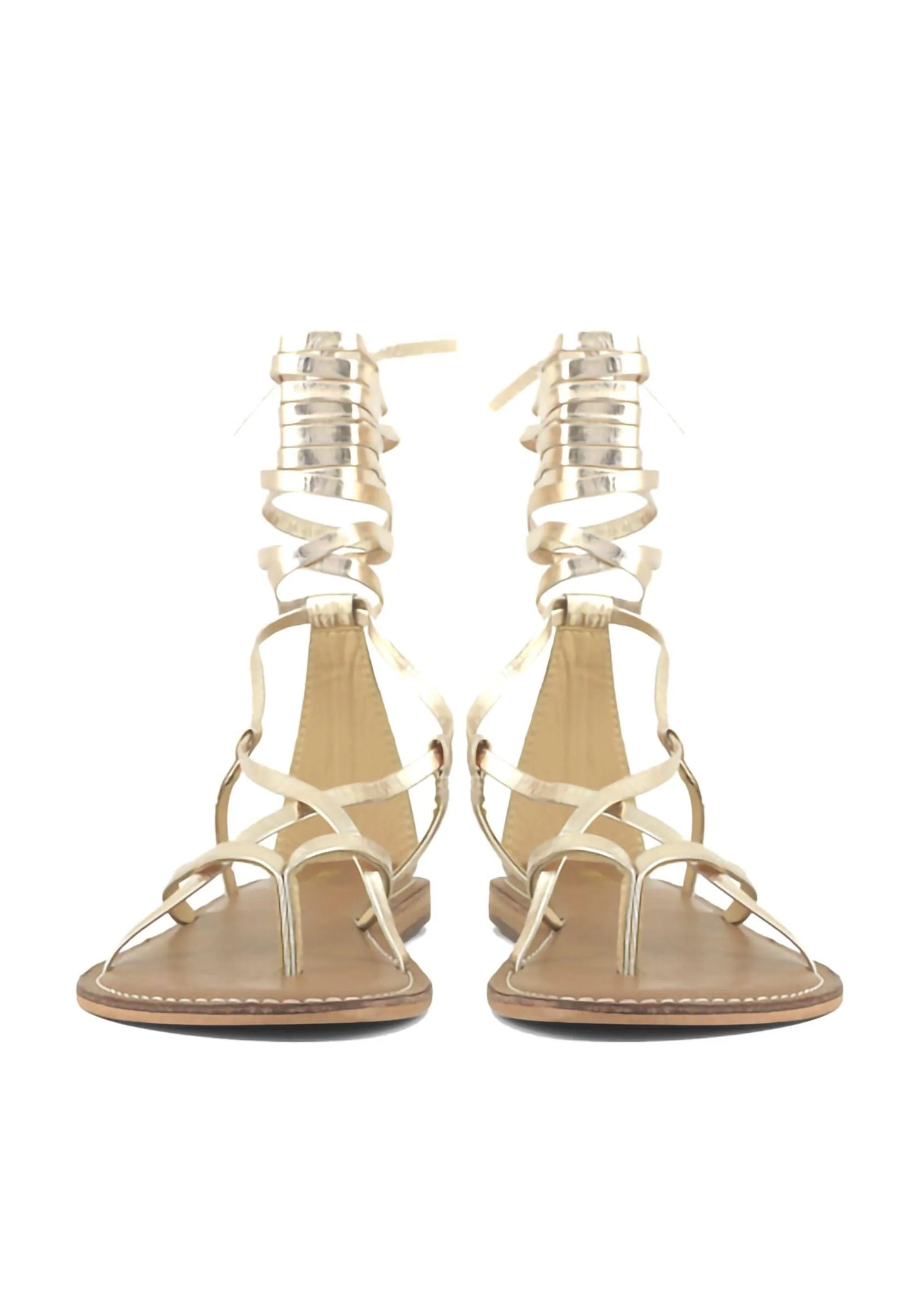 Sandali con lacci in pelle Gold CB Fusion