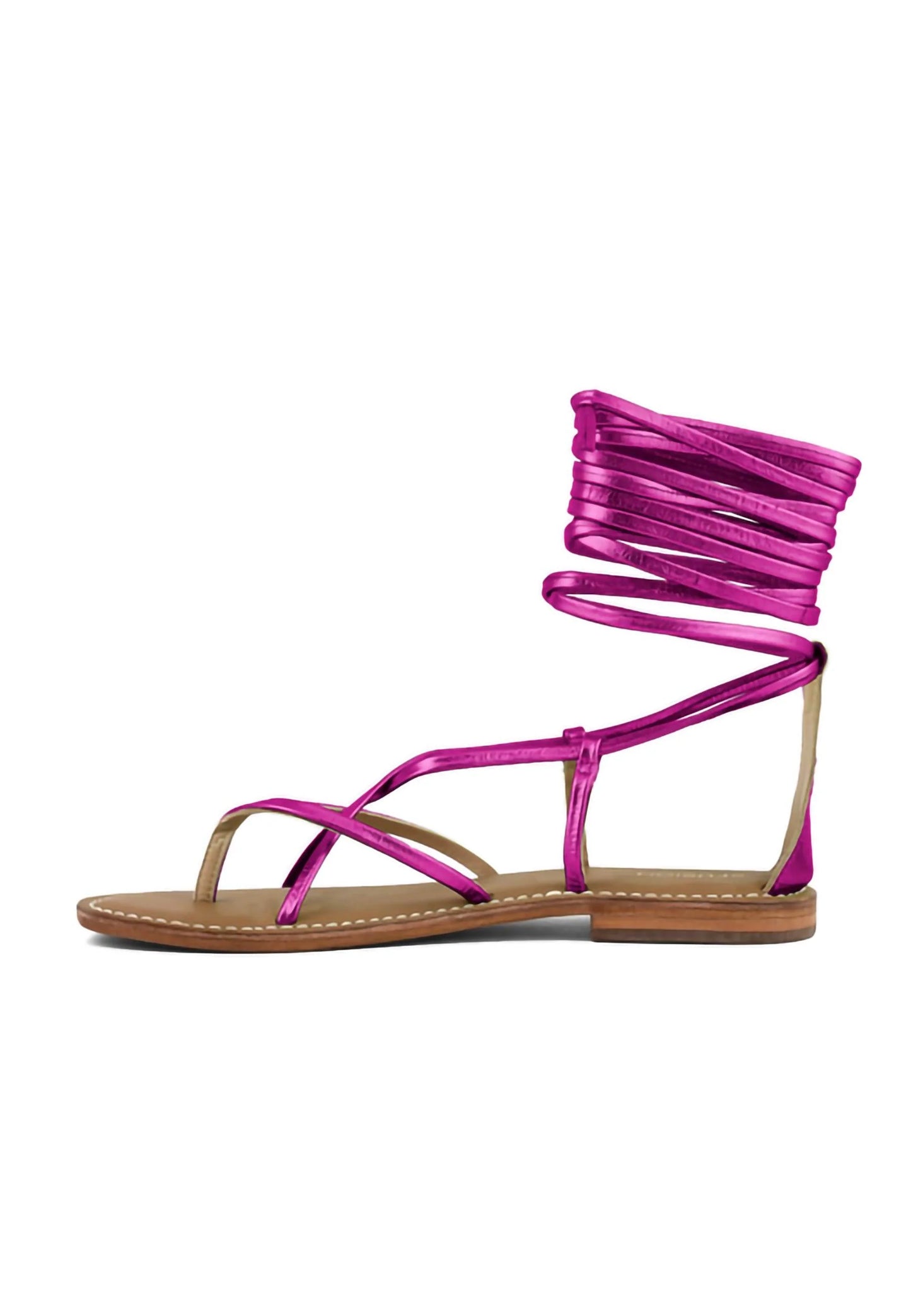 Sandali con lacci in pelle Fuxia CB Fusion