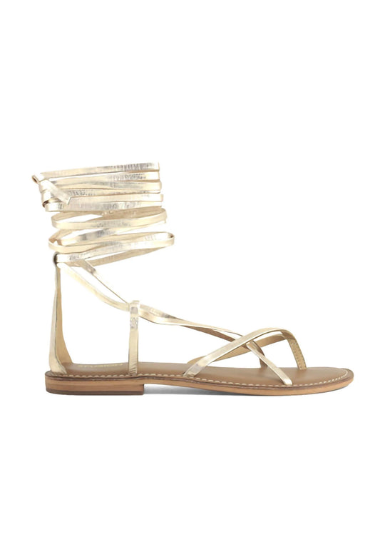 Sandali con lacci in pelle Gold CB Fusion