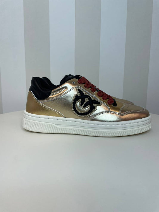 Sneakers in pelle laminata Pinko